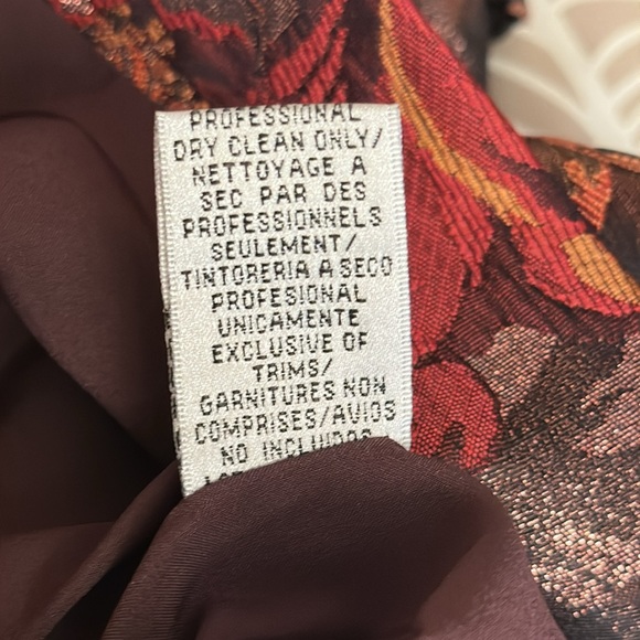 Kay Unger Floral One-Shoulder Dress Sz 14 - Picture 11 of 12